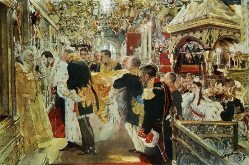 Valentin Serov Coronation of Nicholas II of Russia Norge oil painting art